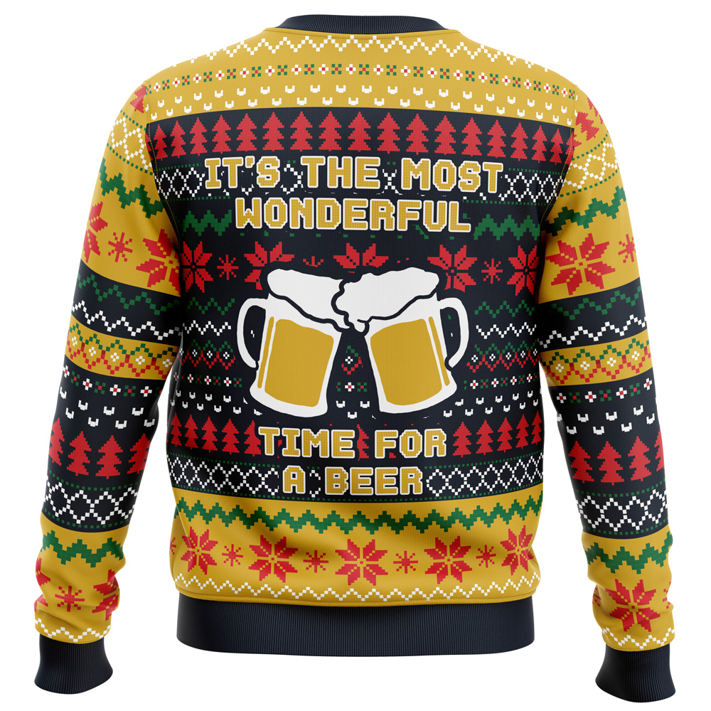 It’s The Most Wonderful Time For A Beer Parody Ugly Christmas Sweater- Best Christmas Gifts 2023