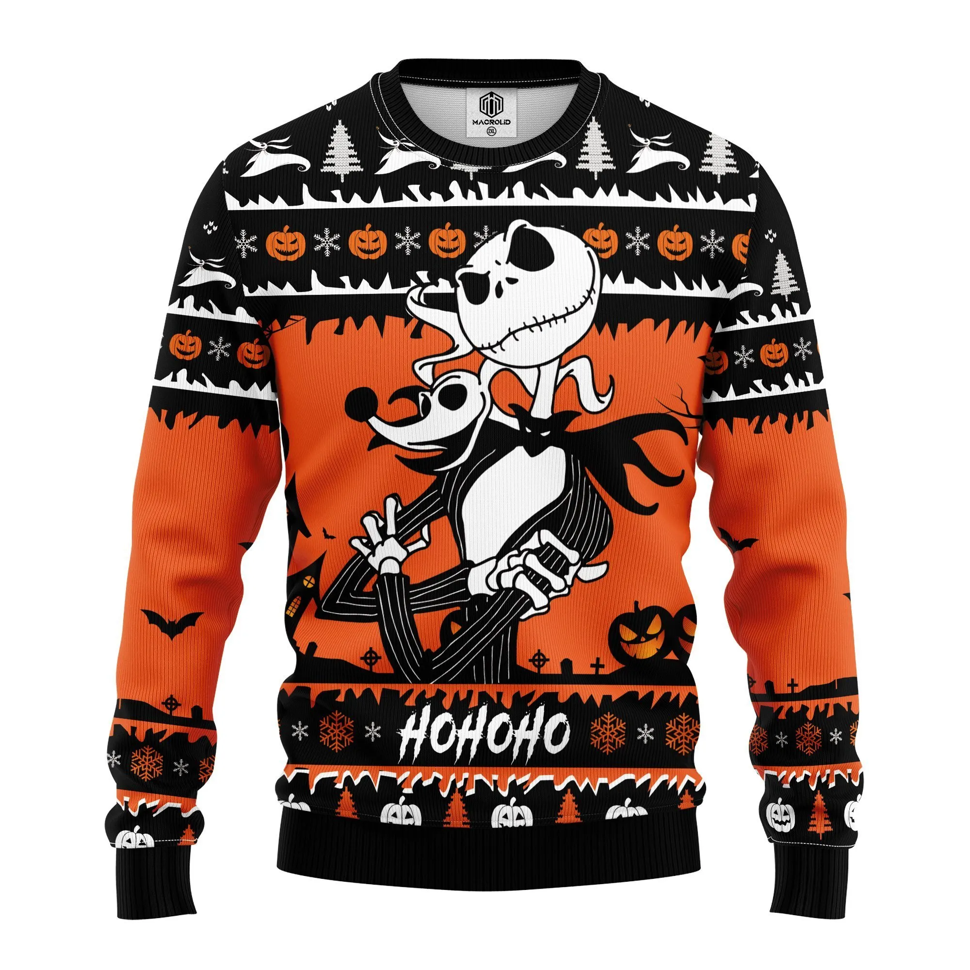 Jack And Zero Nightmare Before Christmas Ugly Christmas Sweater 255- Best Christmas Gifts 2023