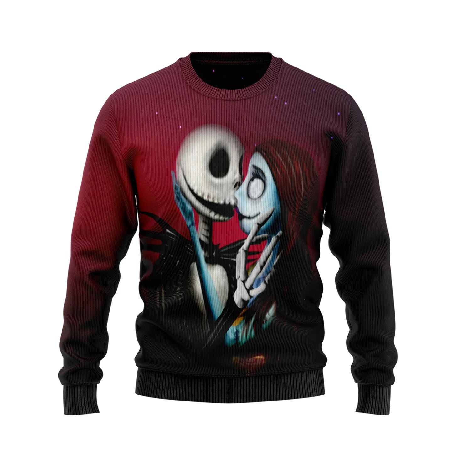 Jack Skellington And Sally Christmas Ugly Sweater- Best Christmas Gifts 2023