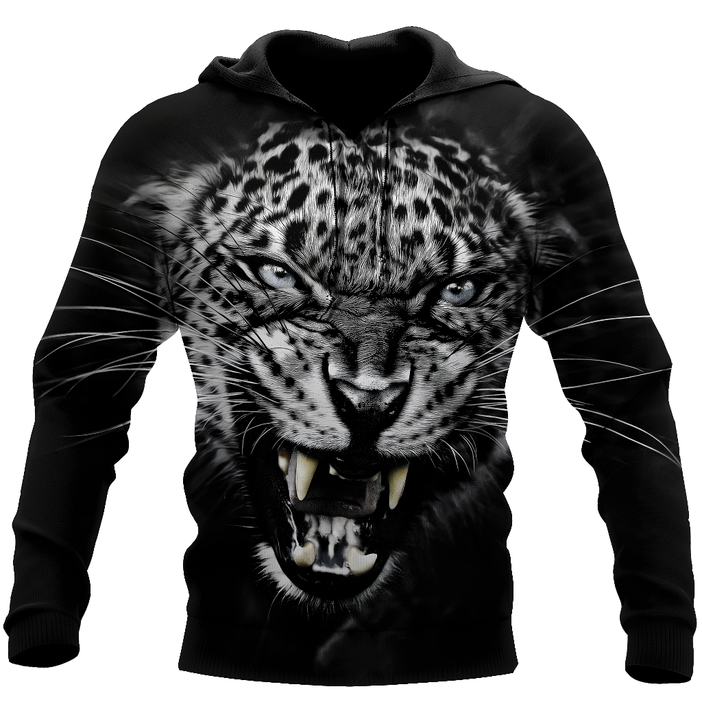 Jaguar Back And White 3D Hoodie