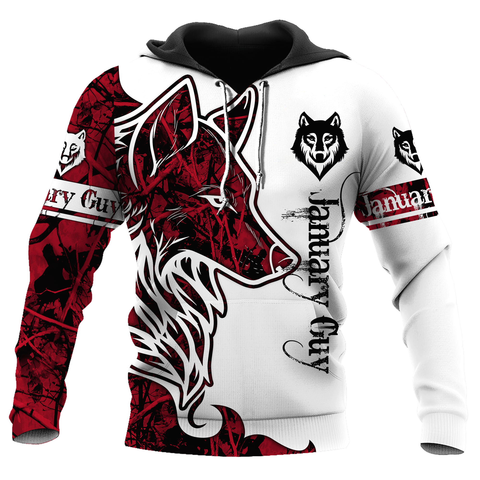 January Wolf 3D Hoodie