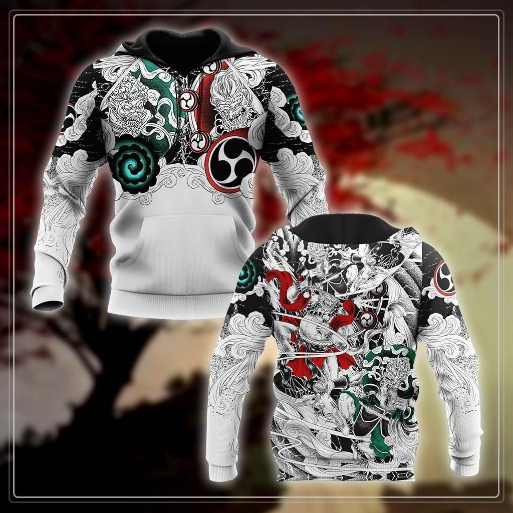 Japan Battle Of The Gods Fujin And Raijin 3D Hoodie