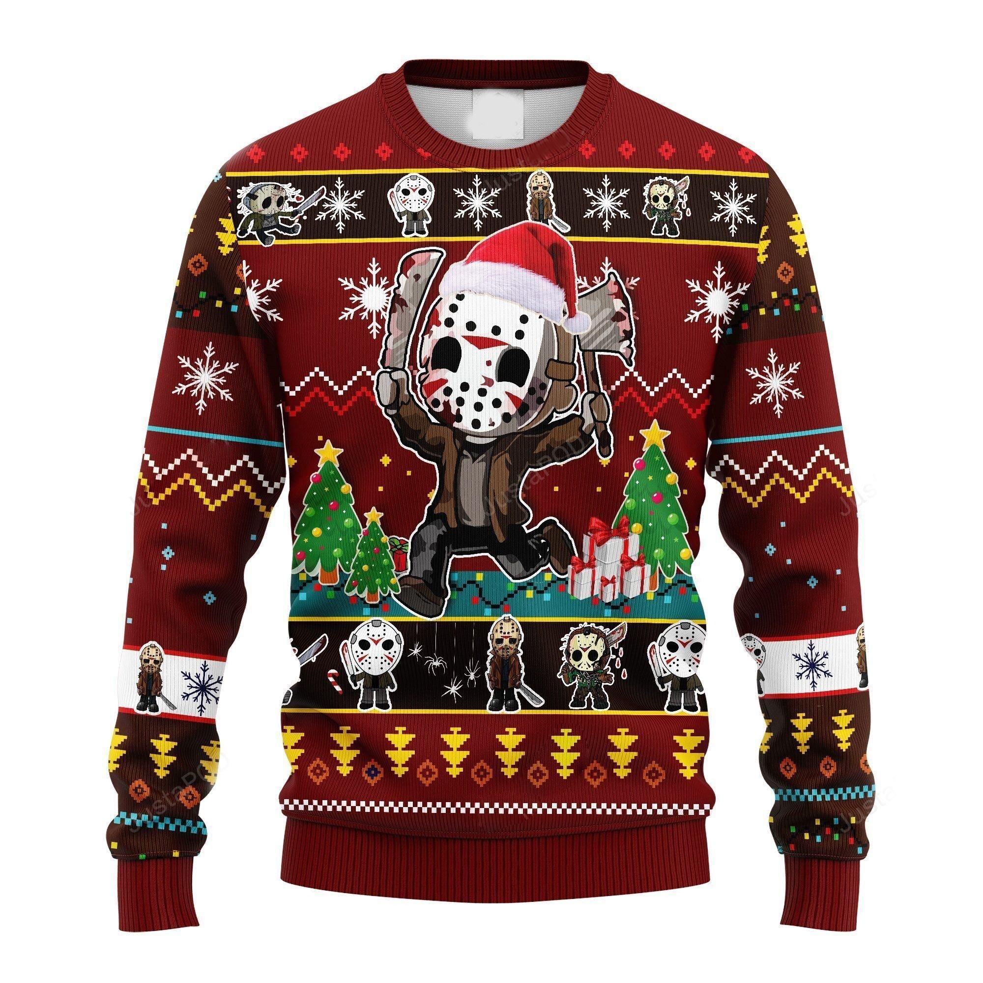 Jason Friday The 13th Ugly Sweater, Jason Friday The 13th Christmas Sweater- Best Christmas Gifts 2023