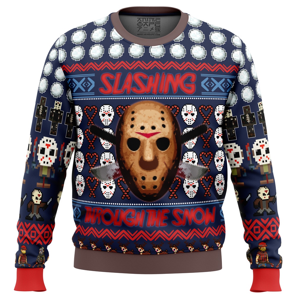 Jason Vorhees Friday the 13th Ugly Christmas Sweater- Best Christmas Gifts 2023