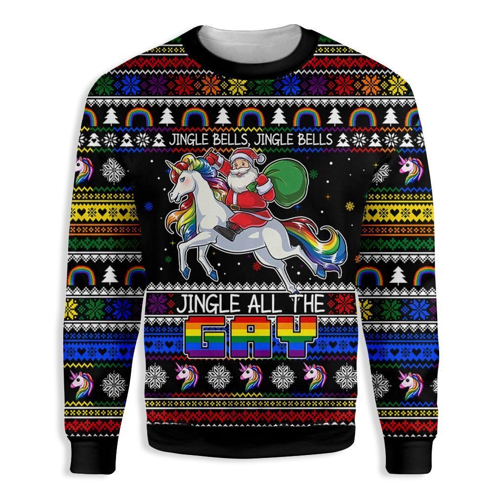 Jingle All The Gay Ugly Christmas Sweater – Best Christmas Gifts 2023