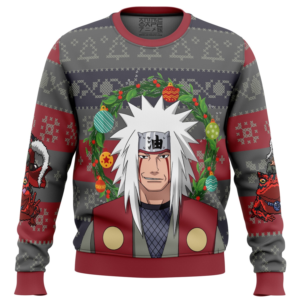 Jiraiya Naruto Ugly Christmas Sweater- Best Christmas Gifts 2023