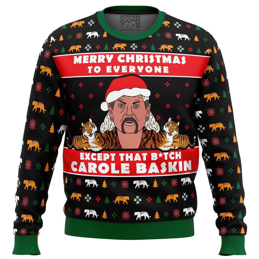 Joe Exotic Tiger King Ugly Christmas Sweater- Best Christmas Gifts 2023