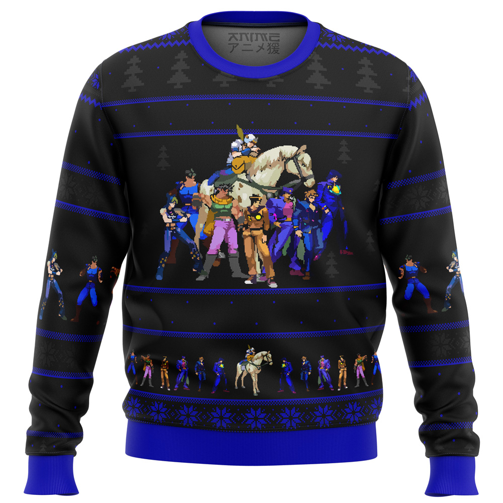 Jojo’s Bizarre Adventure Generations Ugly Christmas Sweater- Best Christmas Gifts 2023