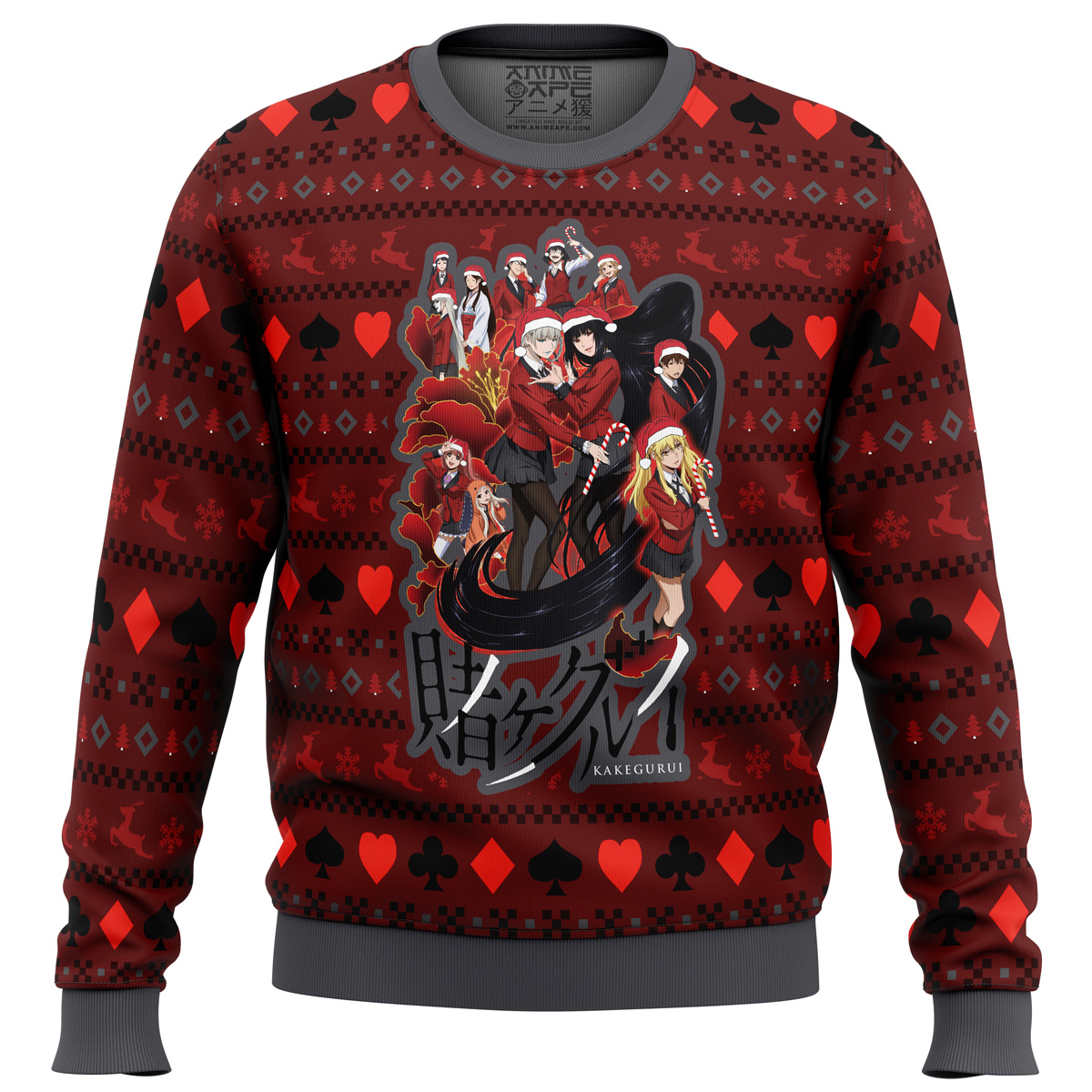 Kakegurui Hyakkaou Private Academy Ugly Christmas Sweater- Best Christmas Gifts 2023