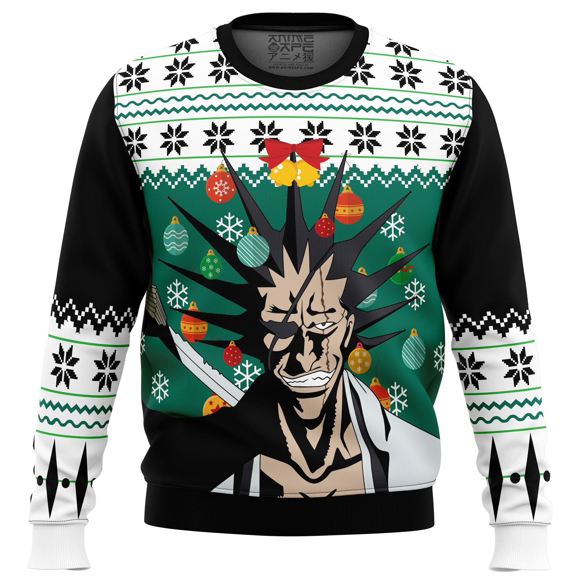 Kenpachi Zaraki Bleach Ugly Christmas Sweater- Best Christmas Gifts 2023