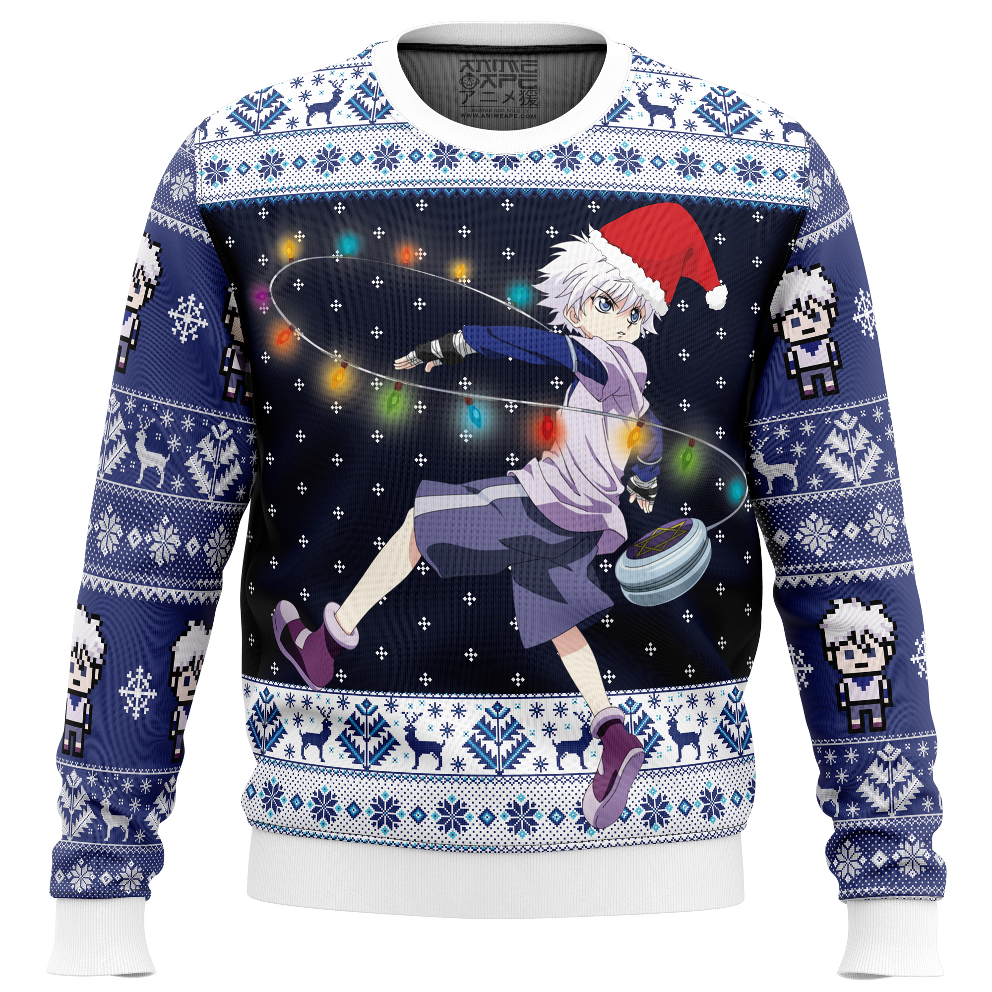 Killua Zoldyck v2 Hunter X Hunter Ugly Christmas Sweater- Best Christmas Gifts 2023