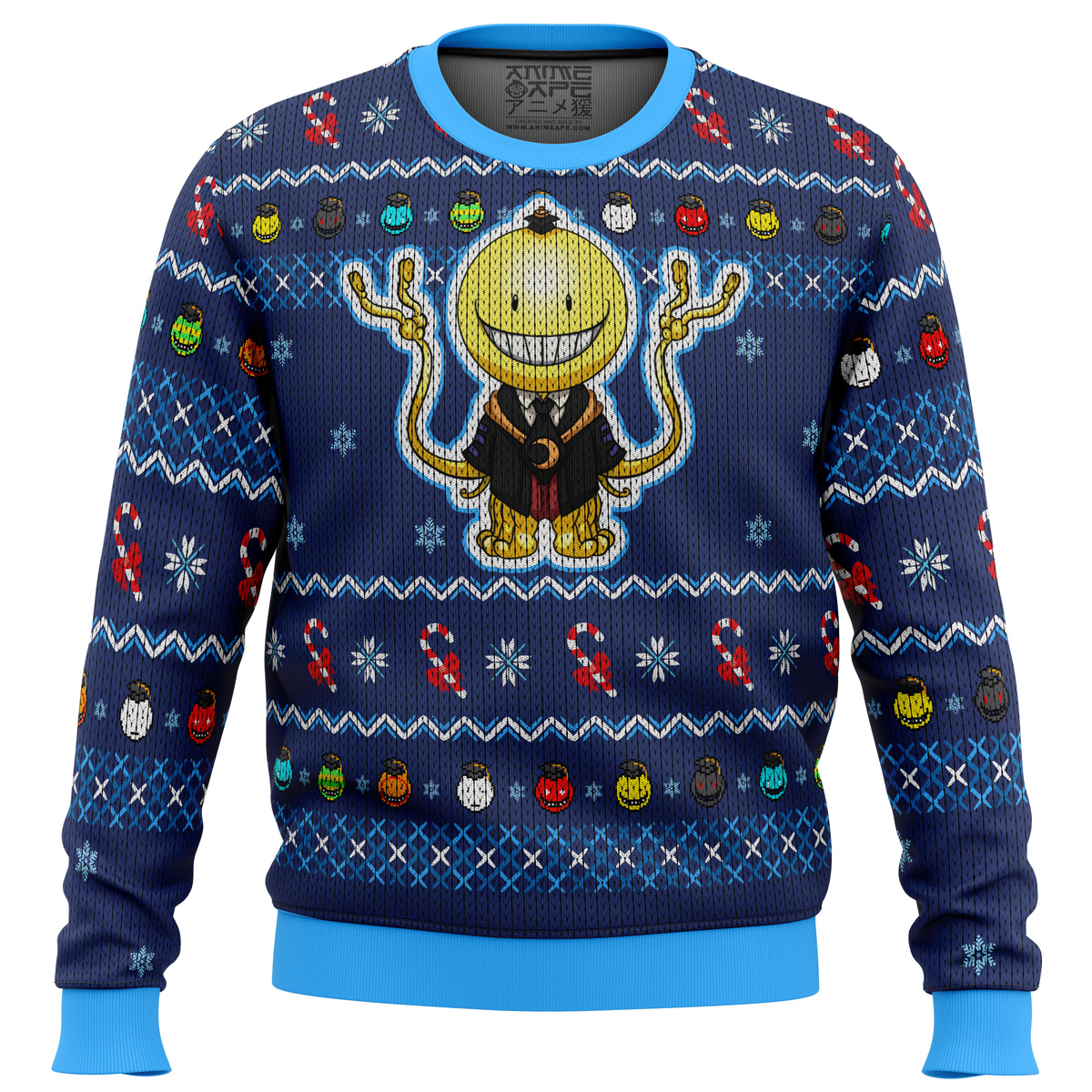 Koro Sensei Tentacles Assassination Classroom Ugly Christmas Sweater- Best Christmas Gifts 2023