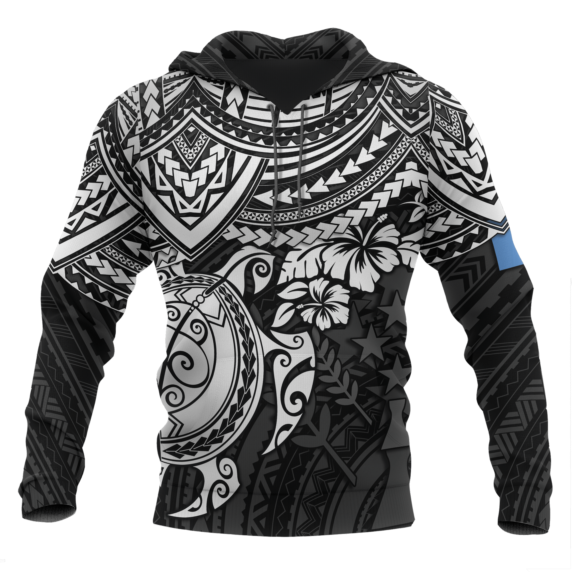 KOUrae Polynesian White Turtle Unisex 3D Hoodie