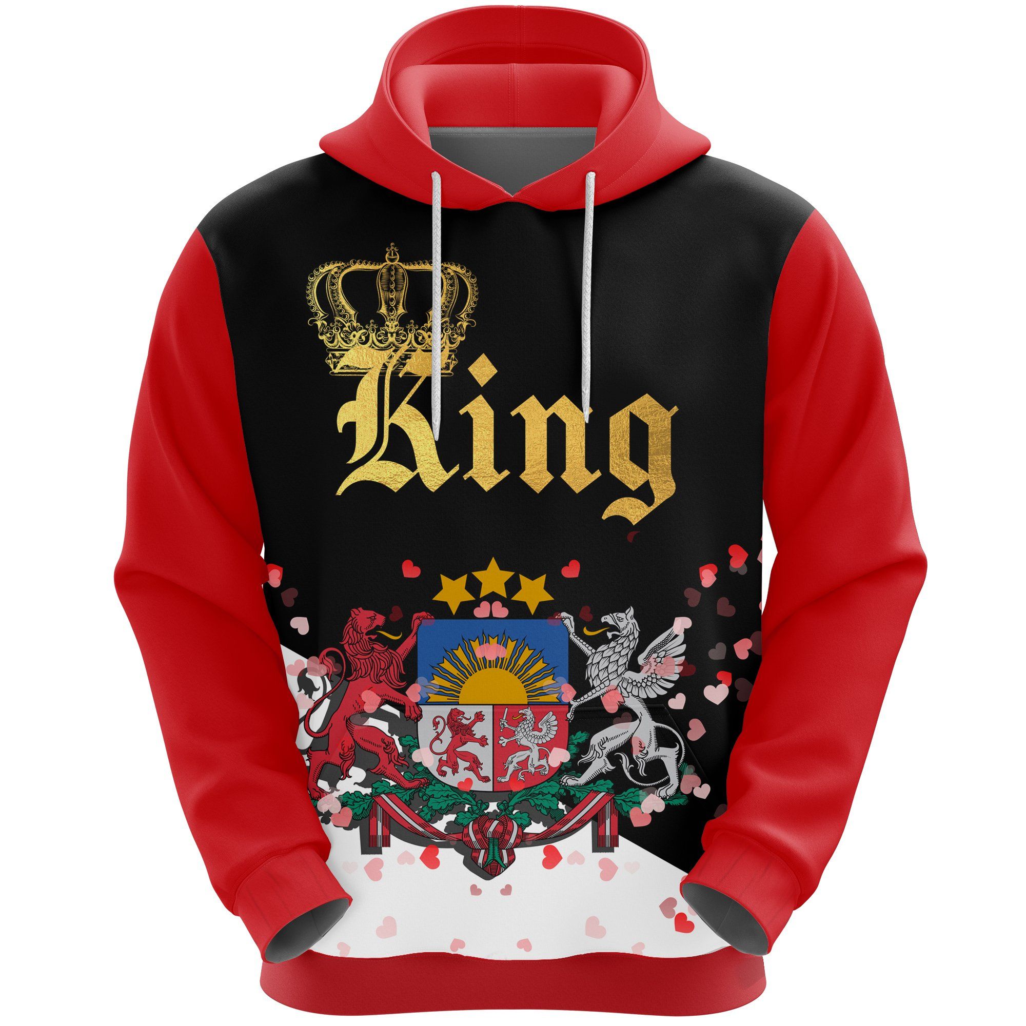 Latvia King Valentine Hoodie