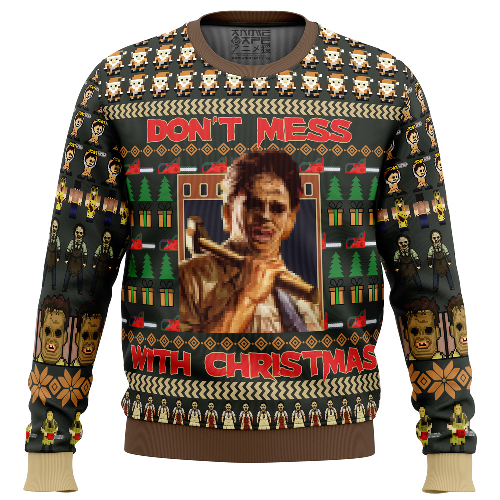 Leatherface Texas Chainsaw Massacre Ugly Christmas Sweater- Best Christmas Gifts 2023