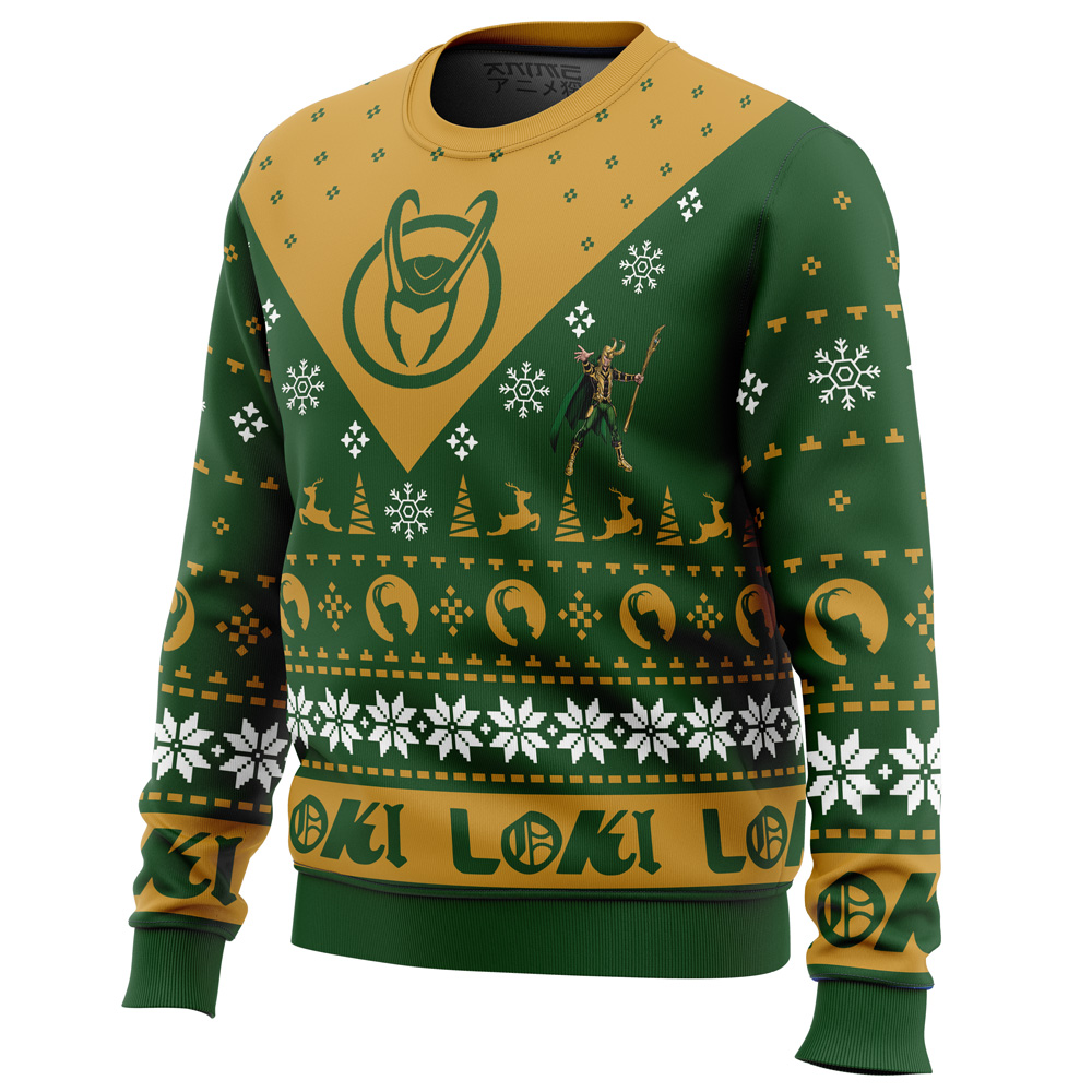 Let Earth Receive Her King Loki Marvel Ugly Christmas Sweater- Best Christmas Gifts 2023