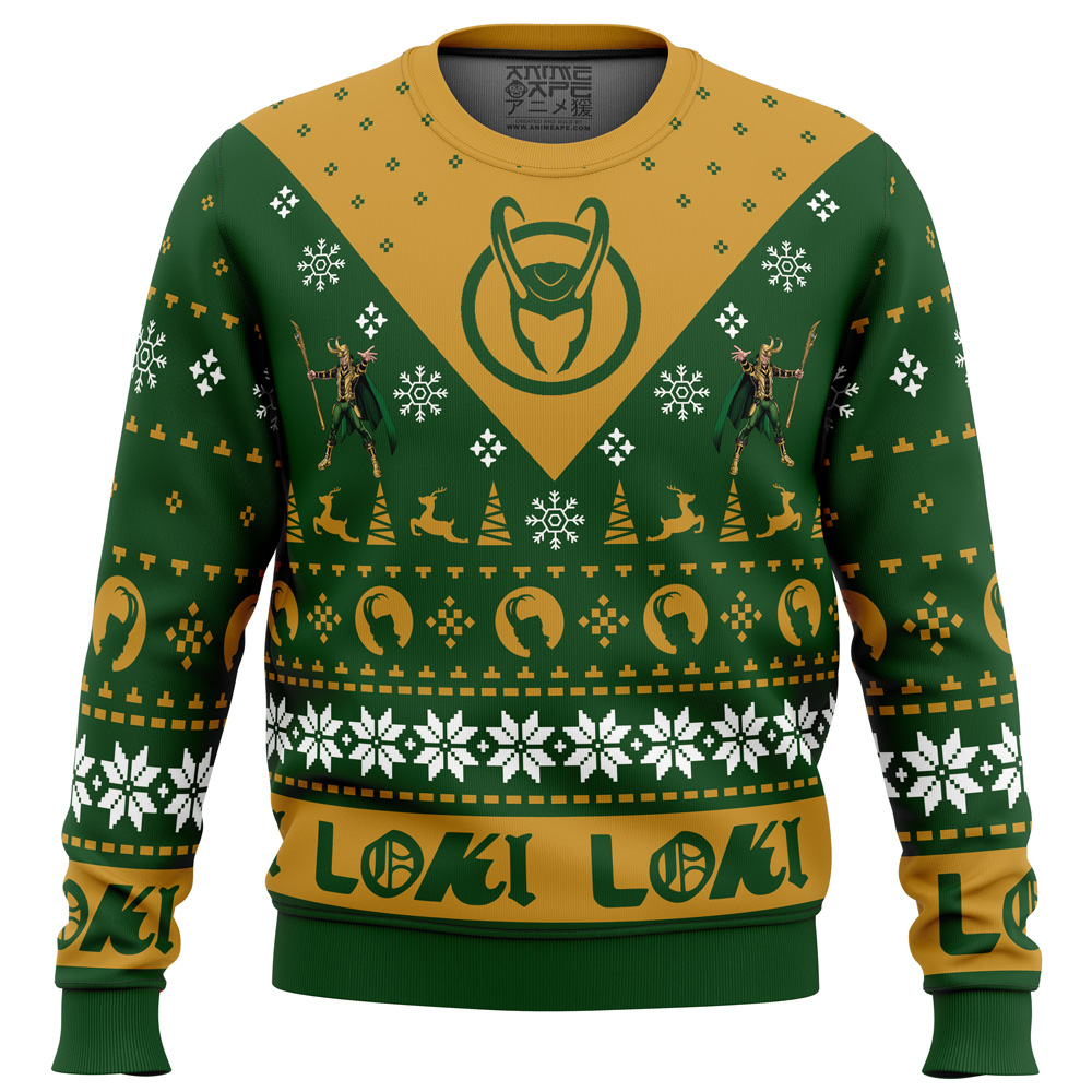 Let Earth Receive Her King Loki Marvel Ugly Christmas Sweater- Best Christmas Gifts 2023