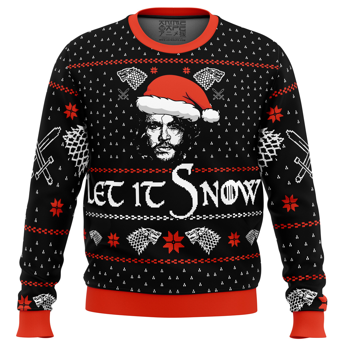 Let it Snow Jon Game of Thrones Ugly Christmas Sweater- Best Christmas Gifts 2023