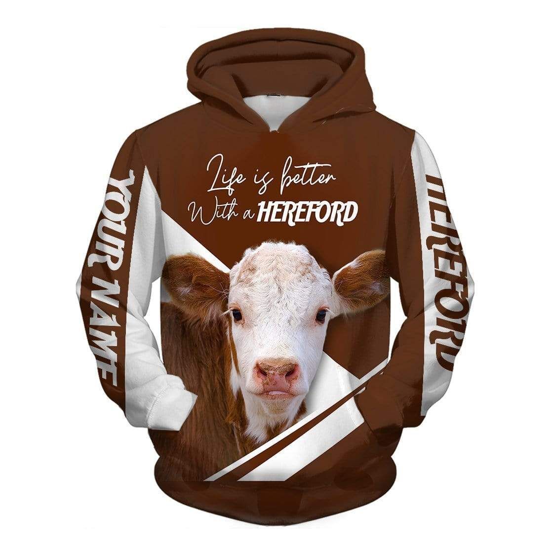 Life Is Better With A Hereford Cow Brown