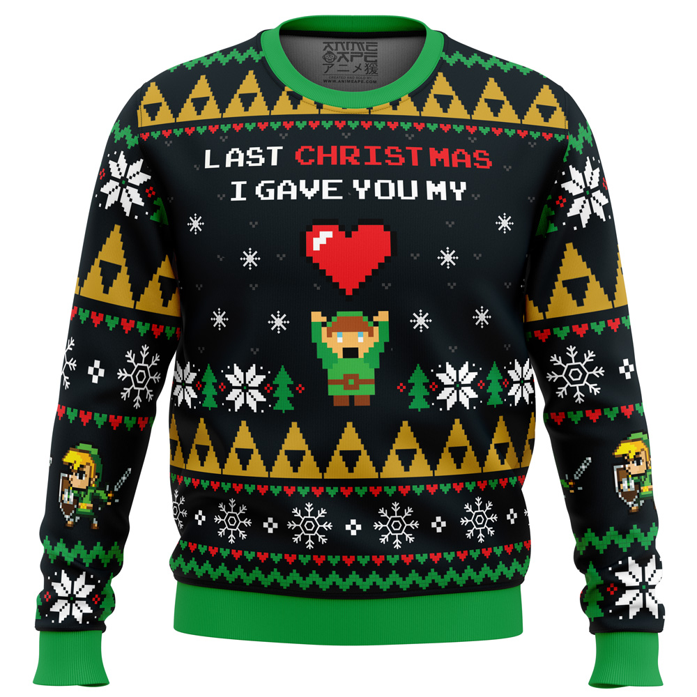 Link To My Heart Legend of Zelda Ugly Christmas Sweater- Best Christmas Gifts 2023