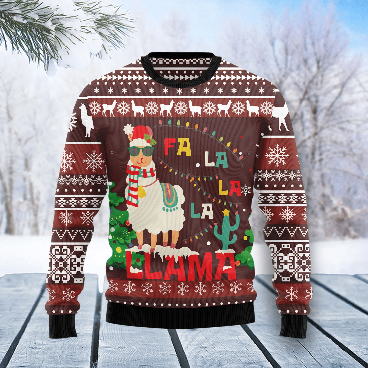 Llama Falalala  Ugly Christmas Sweater – Best Christmas Gifts 2023