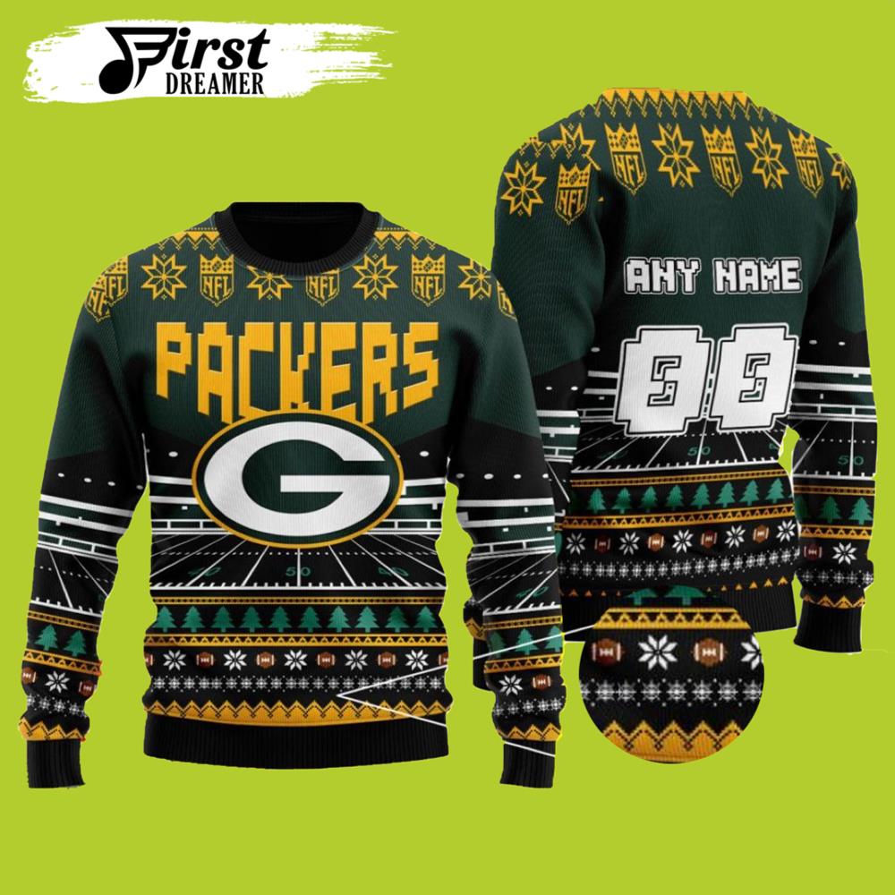 Logo NFL Custom Green Bay Packers Ugly Christmas Sweater- Best Christmas Gifts 2023