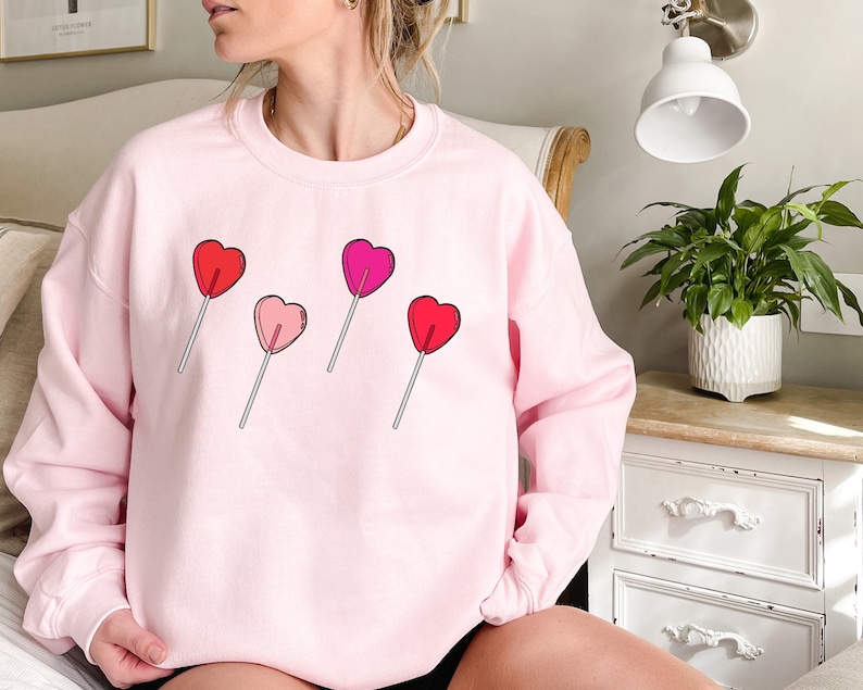 Lollipop Valentines Design Sweatshirt