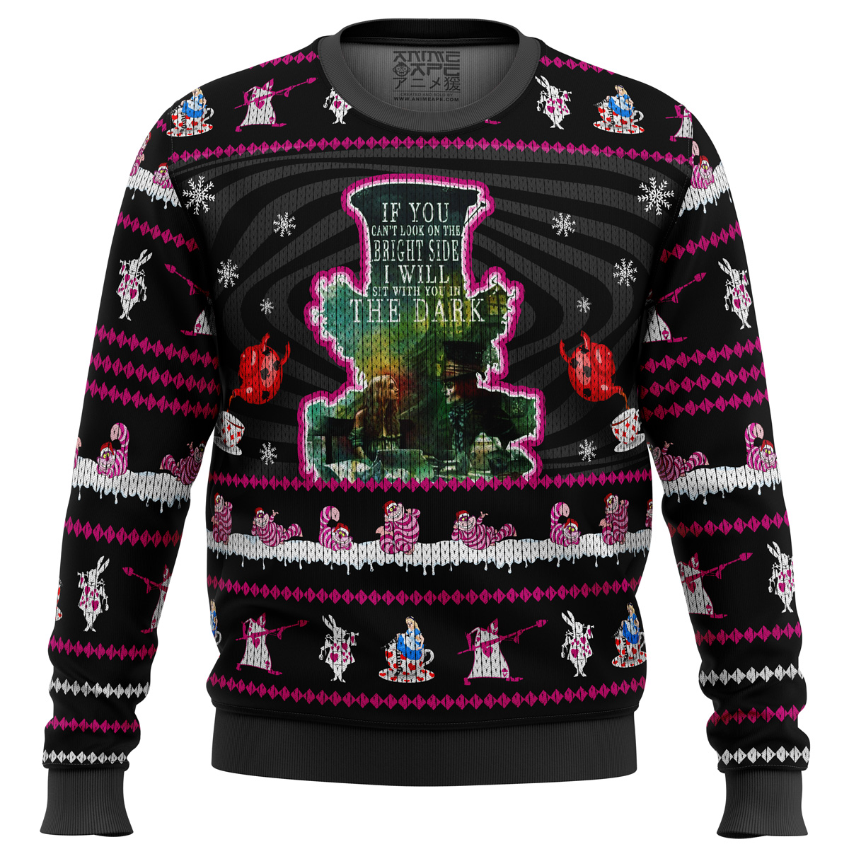 Mad Hatter Alice In Wonderland Ugly Christmas Sweater- Best Christmas Gifts 2023