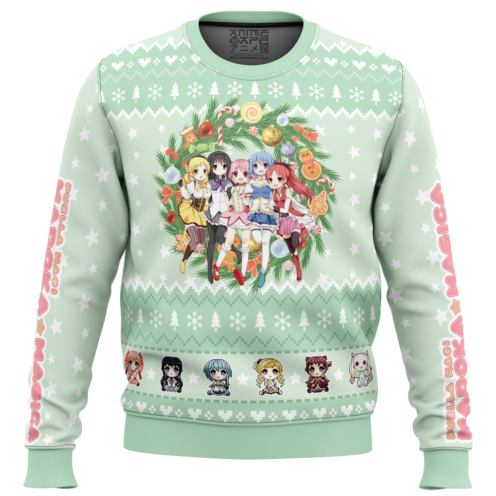 Magical Girls Puella Magi Madoka Magica Ugly Christmas Sweater- Best Christmas Gifts 2023