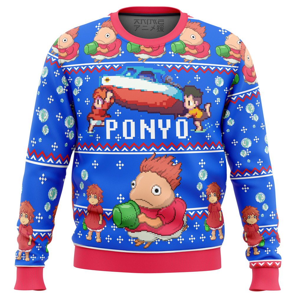 Magical PONYO Ugly Christmas Sweater- Best Christmas Gifts 2023