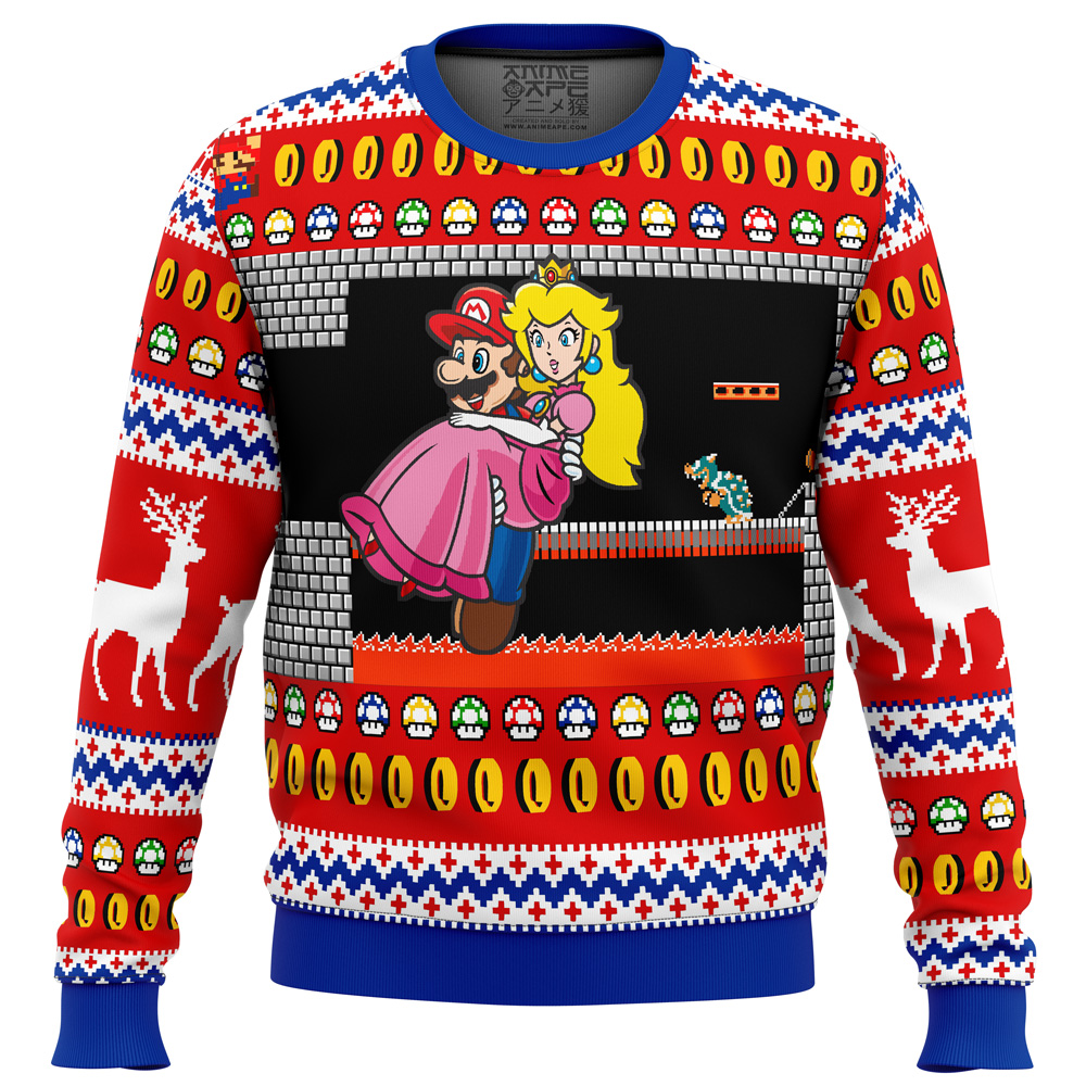 Mario Bowser’s Castle Ugly Christmas Sweater- Best Christmas Gifts 2023