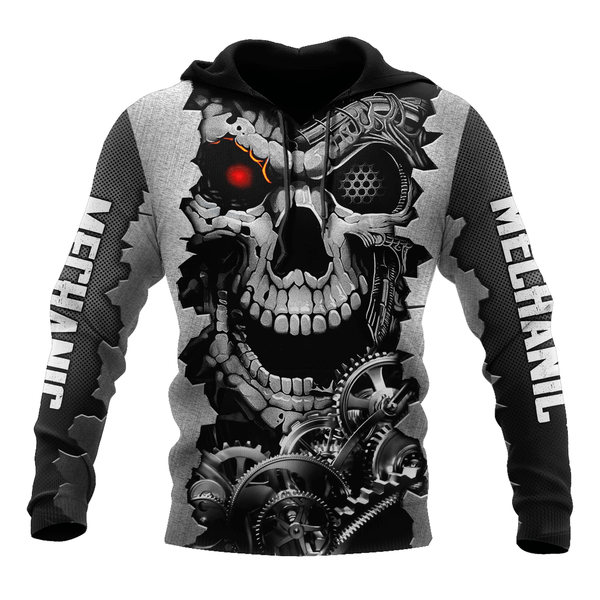 Mechanic Shirt Mechanic Skull 3D Hoodie