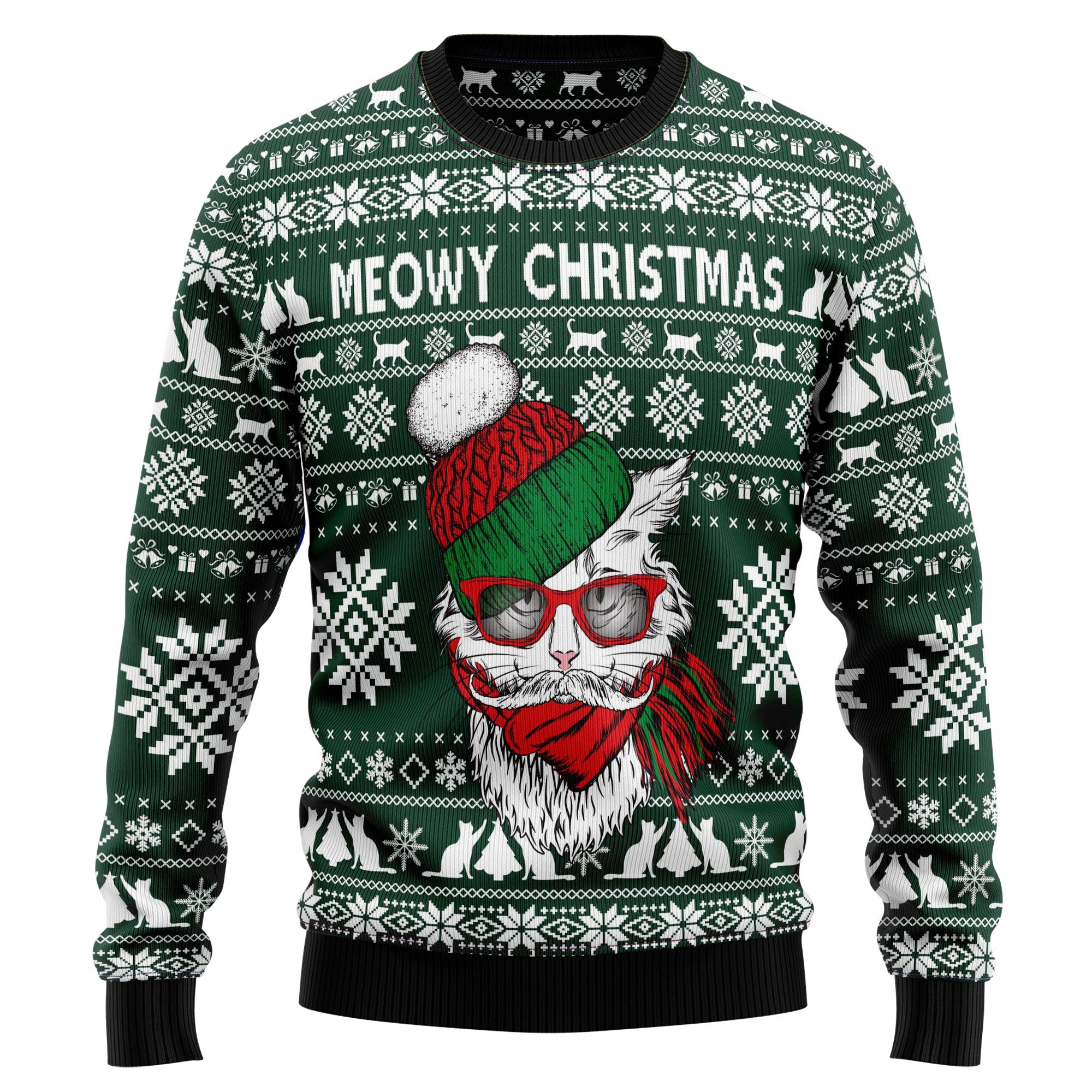 Meowy Christmas G5112 Ugly Christmas Sweater- Best Christmas Gifts 2023