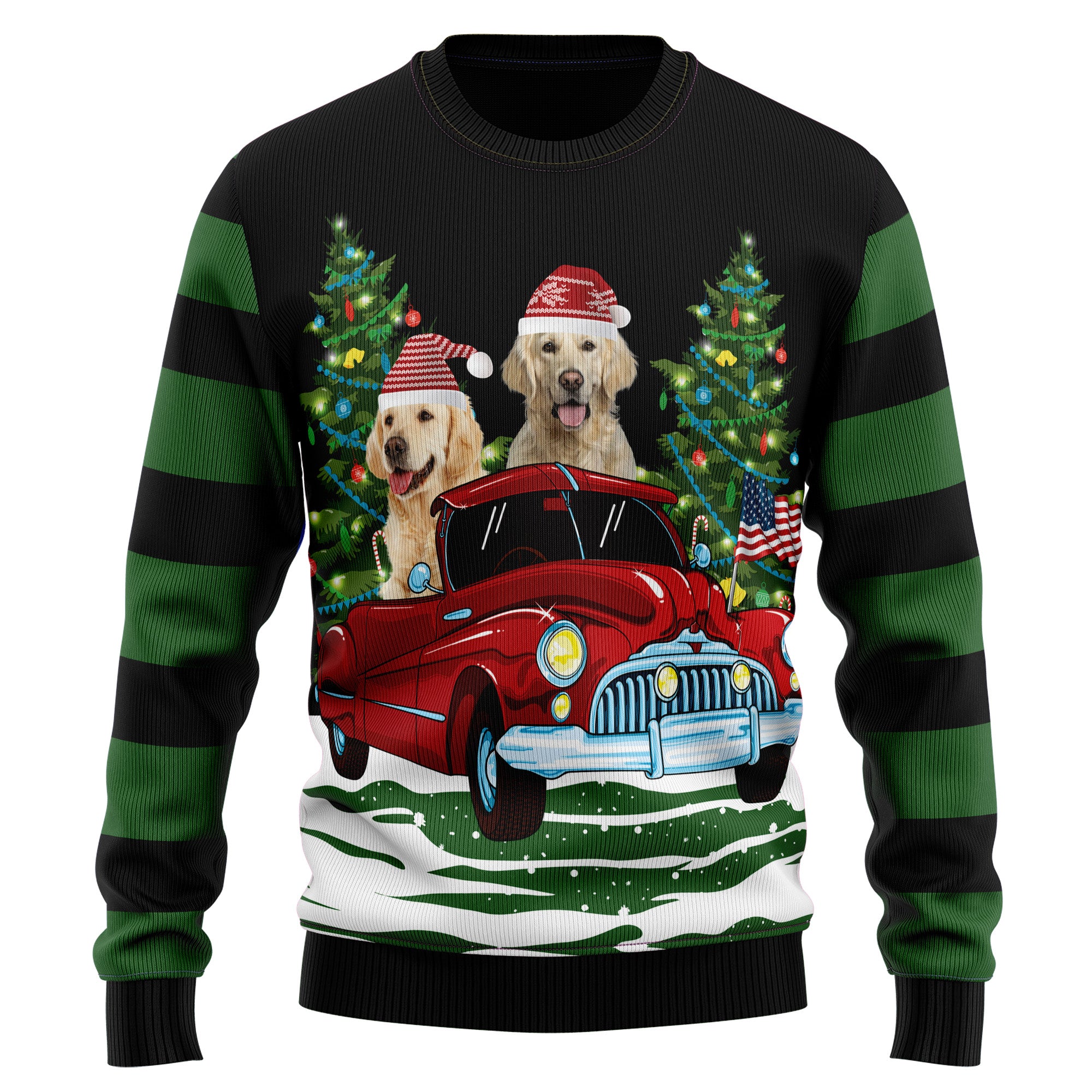 Merry Christmas Golden Retriever HZ100201 Ugly Christmas Sweater- Best Christmas Gifts 2023