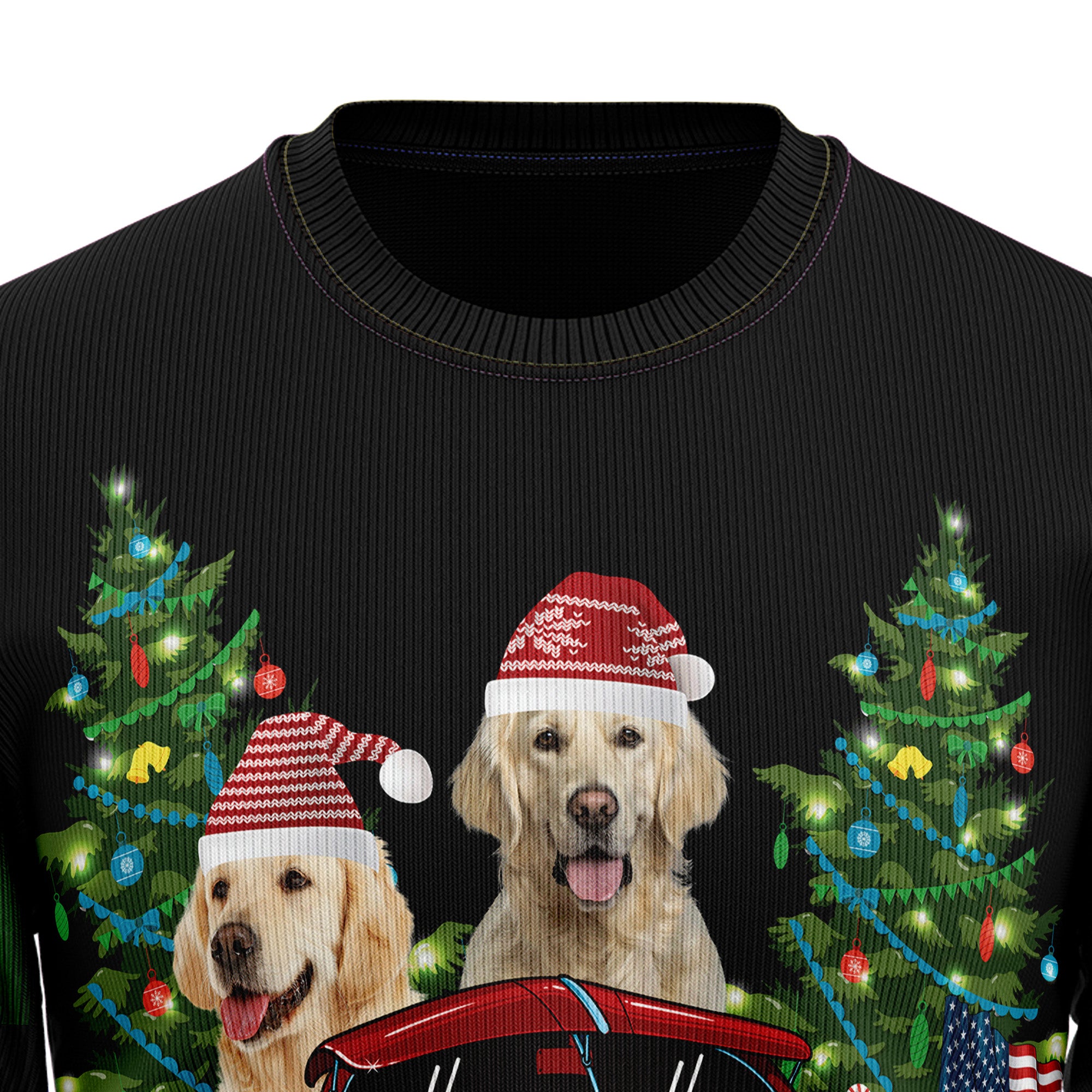 Merry Christmas Golden Retriever HZ100201 Ugly Christmas Sweater- Best Christmas Gifts 2023