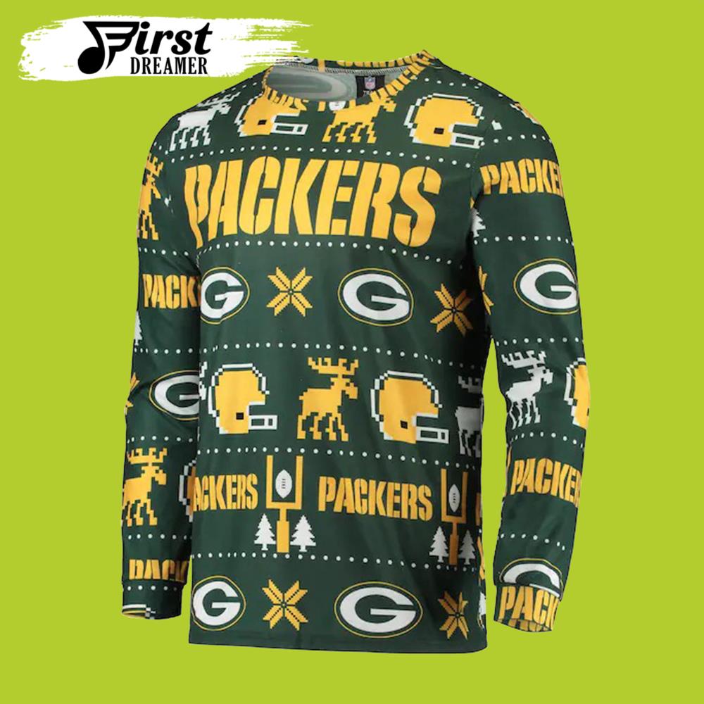 Merry Green Bay Packers Ugly Christmas Sweater- Best Christmas Gifts 2023