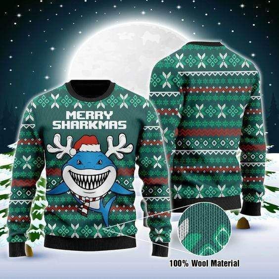 Merry Sharkmas Ugly Christmas Sweater- Best Christmas Gifts 2023