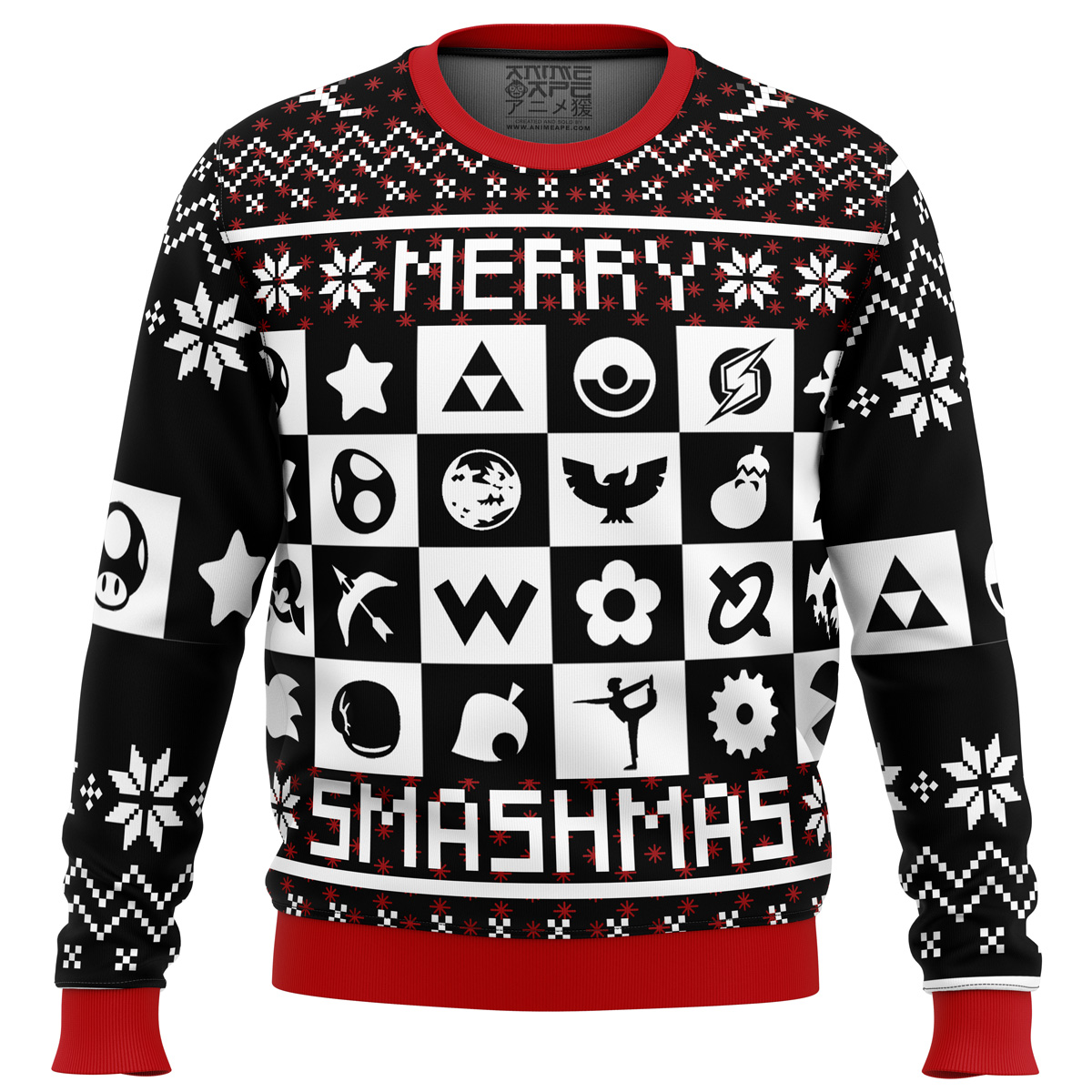 Merry Smashmas Super Smash Bros Ugly Christmas Sweater- Best Christmas Gifts 2023