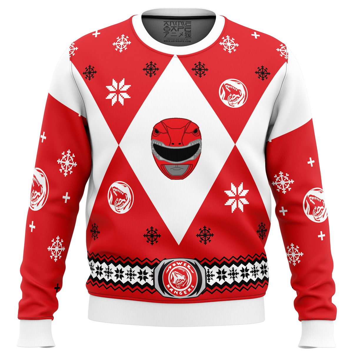 Mighty Morphin Power Rangers Red Ugly Christmas Sweater- Best Christmas Gifts 2023