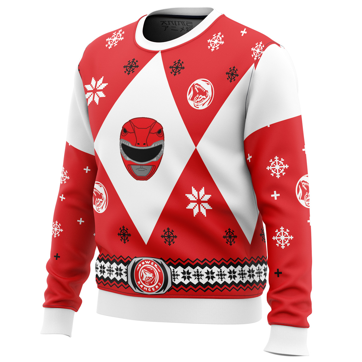 Mighty Morphin Power Rangers Red Ugly Christmas Sweater- Best Christmas Gifts 2023