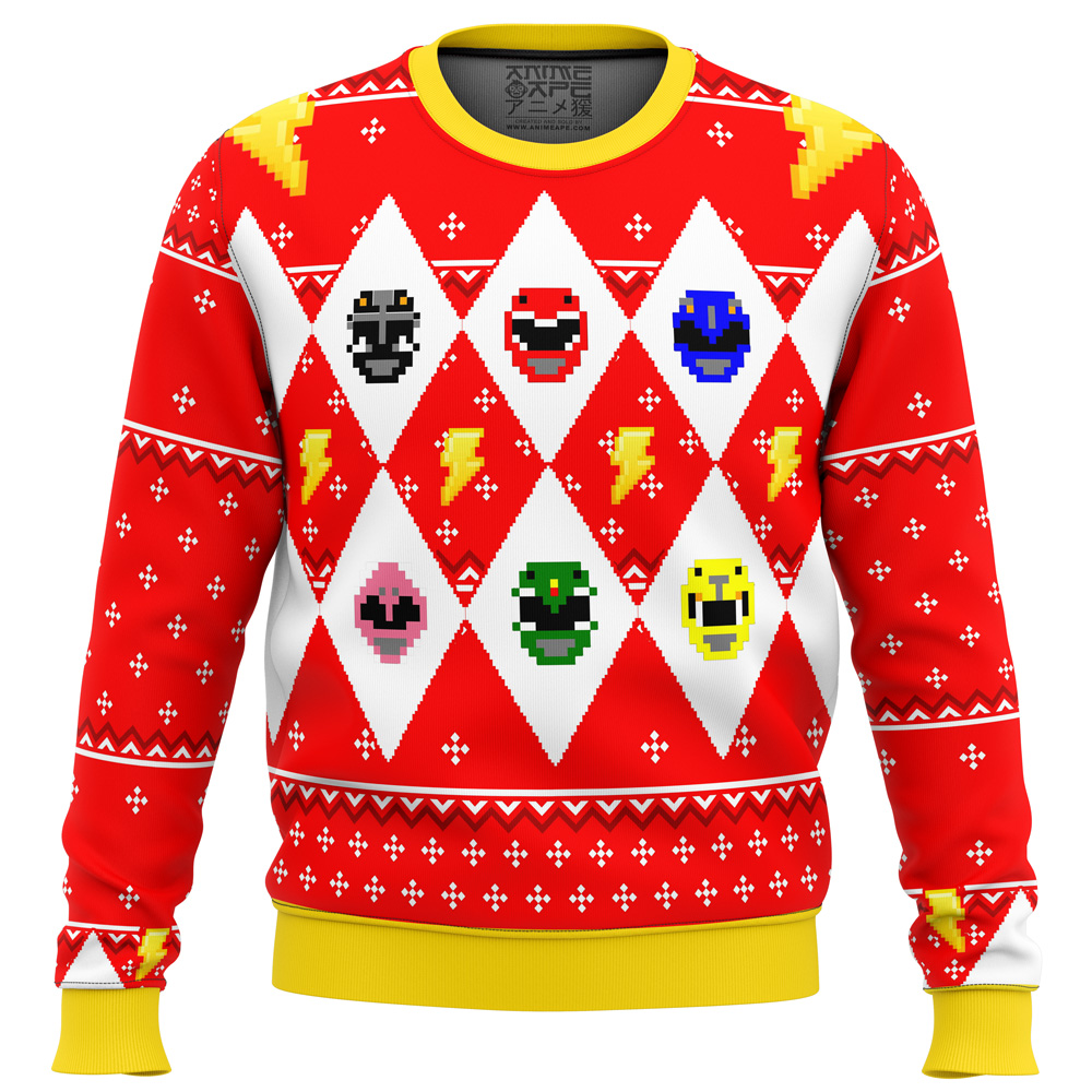 Mighty Morphin Power Rangers Ugly Christmas Sweater- Best Christmas Gifts 2023