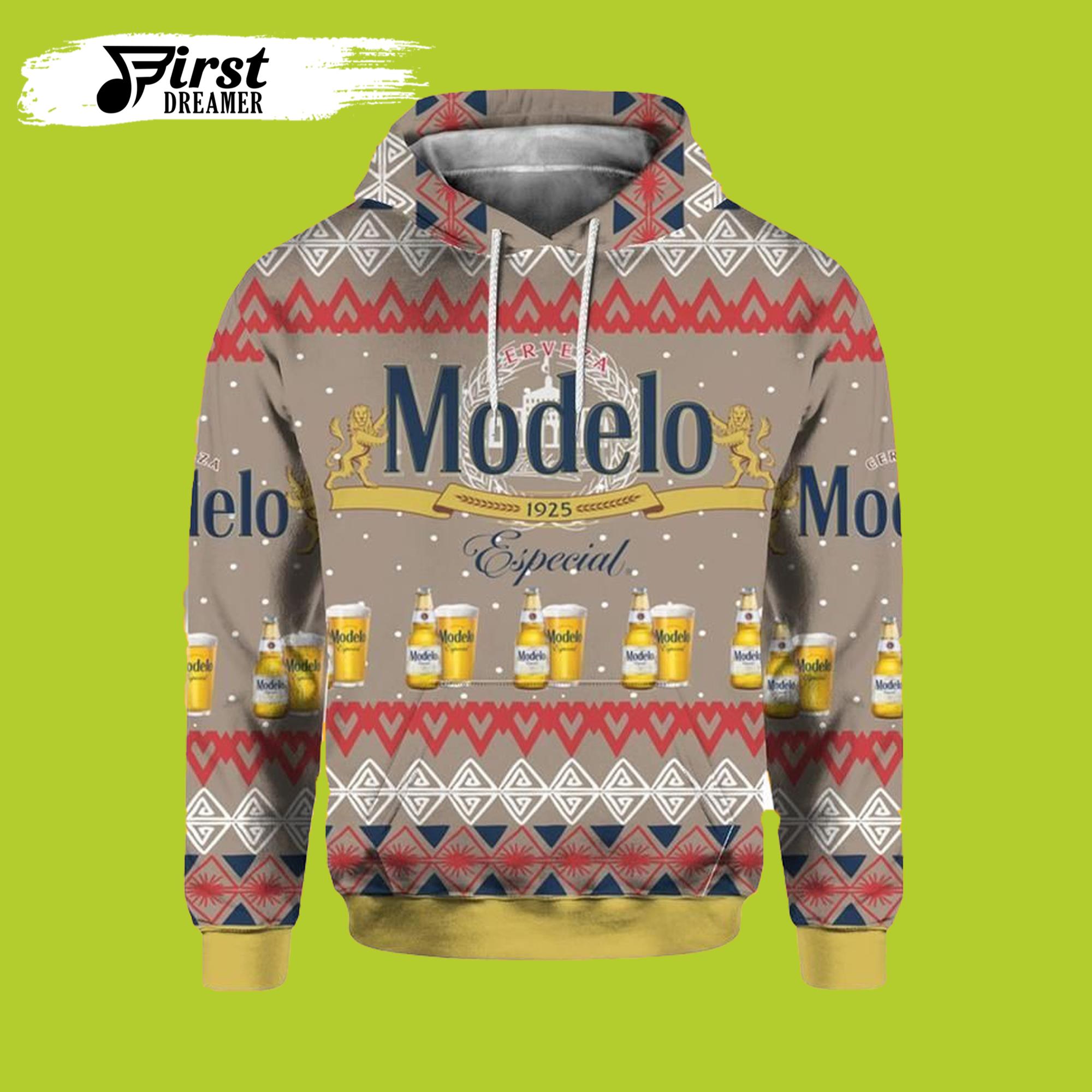 Modelo Especial Beer Print Ugly 3D Beer Hoodies