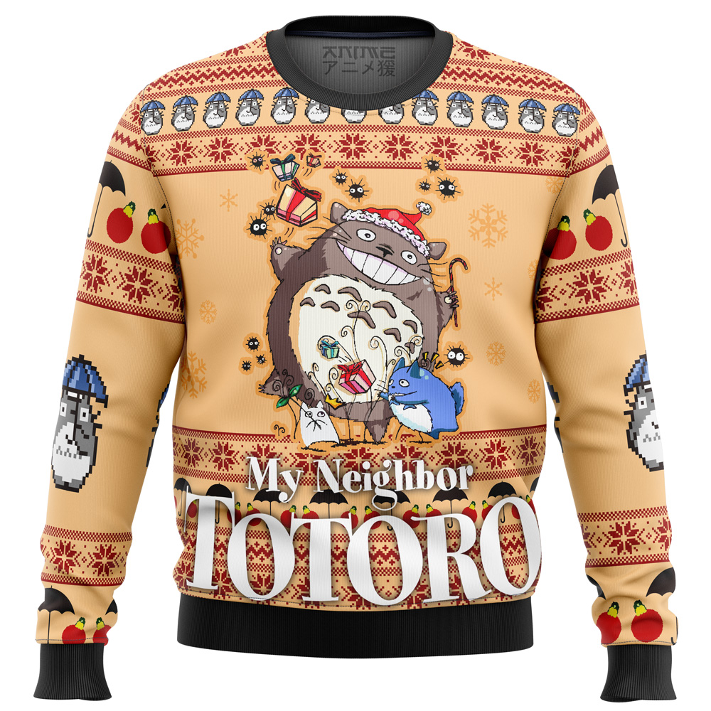 My Neighbor TOTORO Friends Ugly Christmas Sweater- Best Christmas Gifts 2023