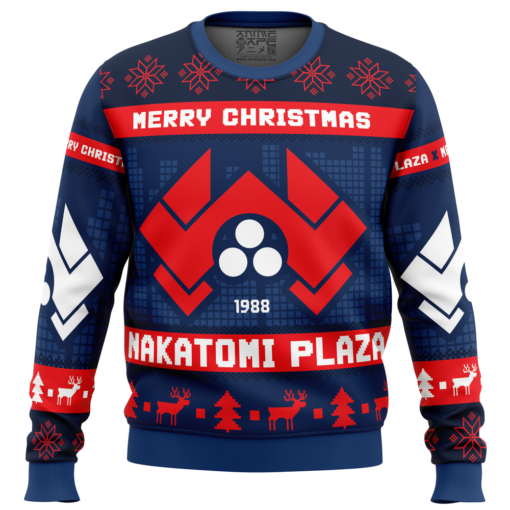 Nakatomi Plaza Die Hard Ugly Christmas Sweater- Best Christmas Gifts 2023