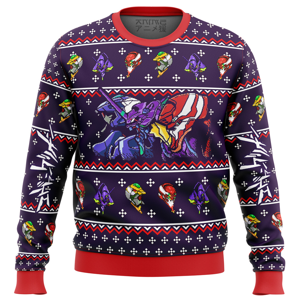 Neon Genesis Evangelion Evas Ugly Christmas Sweater- Best Christmas Gifts 2023