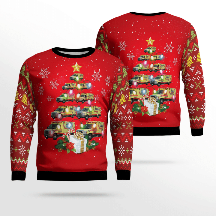 New York Superior Ambulance Service Ugly Christmas Sweater- Best Christmas Gifts 2023