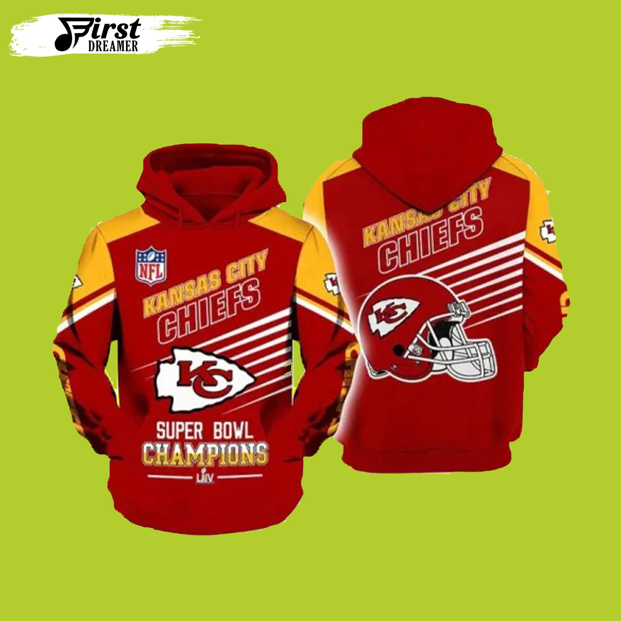 NFL Champions Kansas City Chiefs Hoodie 3D