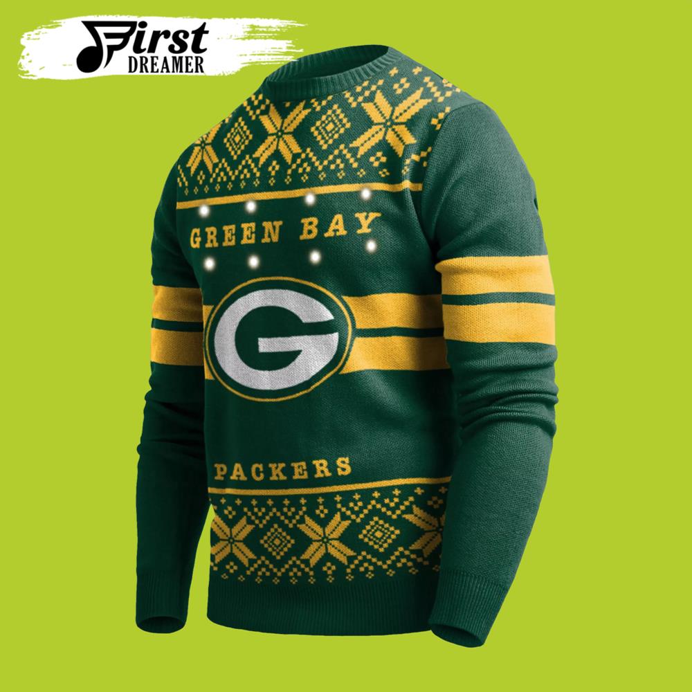 NFL Flash Green Bay Packers Ugly Christmas Sweater- Best Christmas Gifts 2023