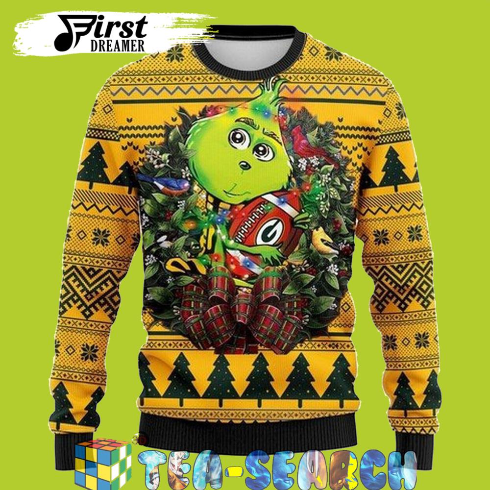 NFL Green Bay Packers Grinch hug Green Bay Packers Ugly Christmas Sweater- Best Christmas Gifts 2023