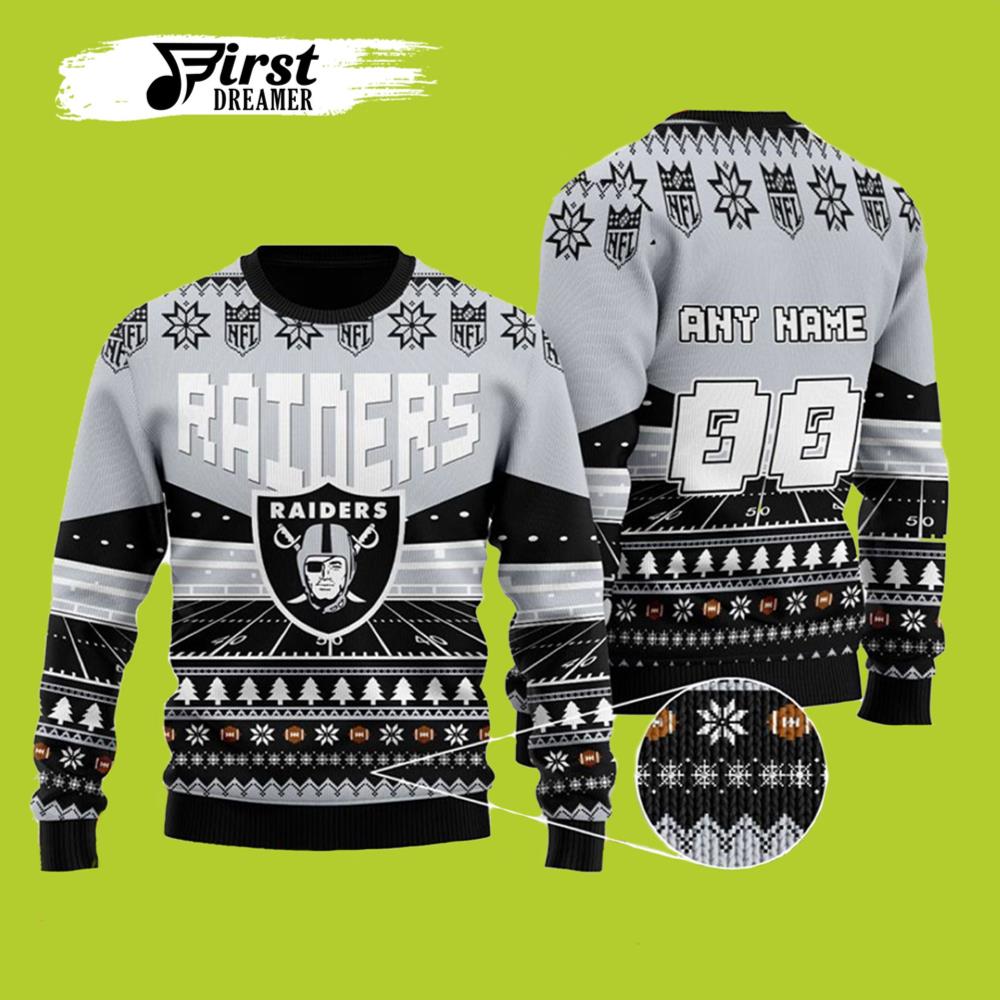 NFL Las Vegas Raiders Custom Raiders Ugly Christmas Sweater- Best Christmas Gifts 2023